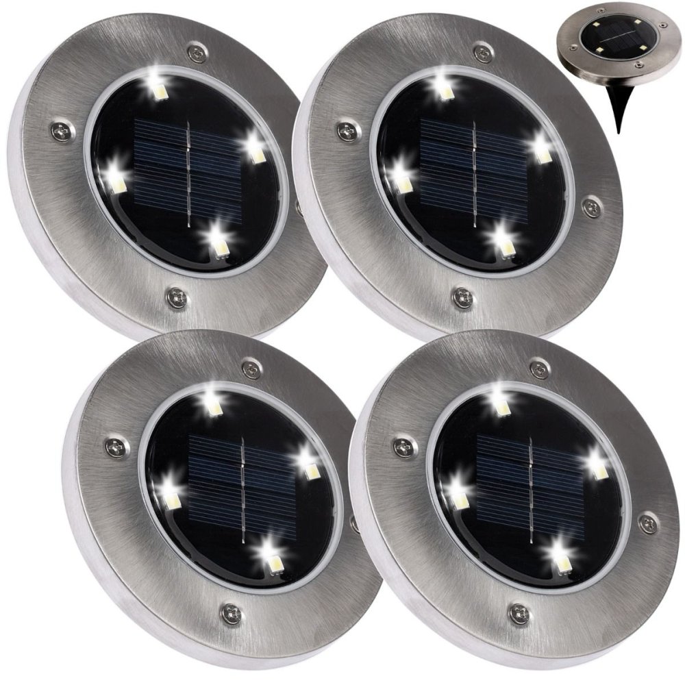 Sada 4 x záhradné svietidlá LED SOLAR LED DOGRUNT s krytím IP54