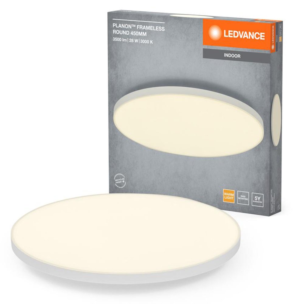 Stropné svetlo LED 28W 2700lm 3000K Teplá povrchová montáž biela 45cm Planon Ledvance