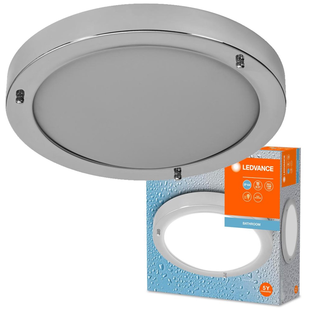 Kúpeľňové stropné svietidlo E27 Chrome IP44 31cm Ledvance