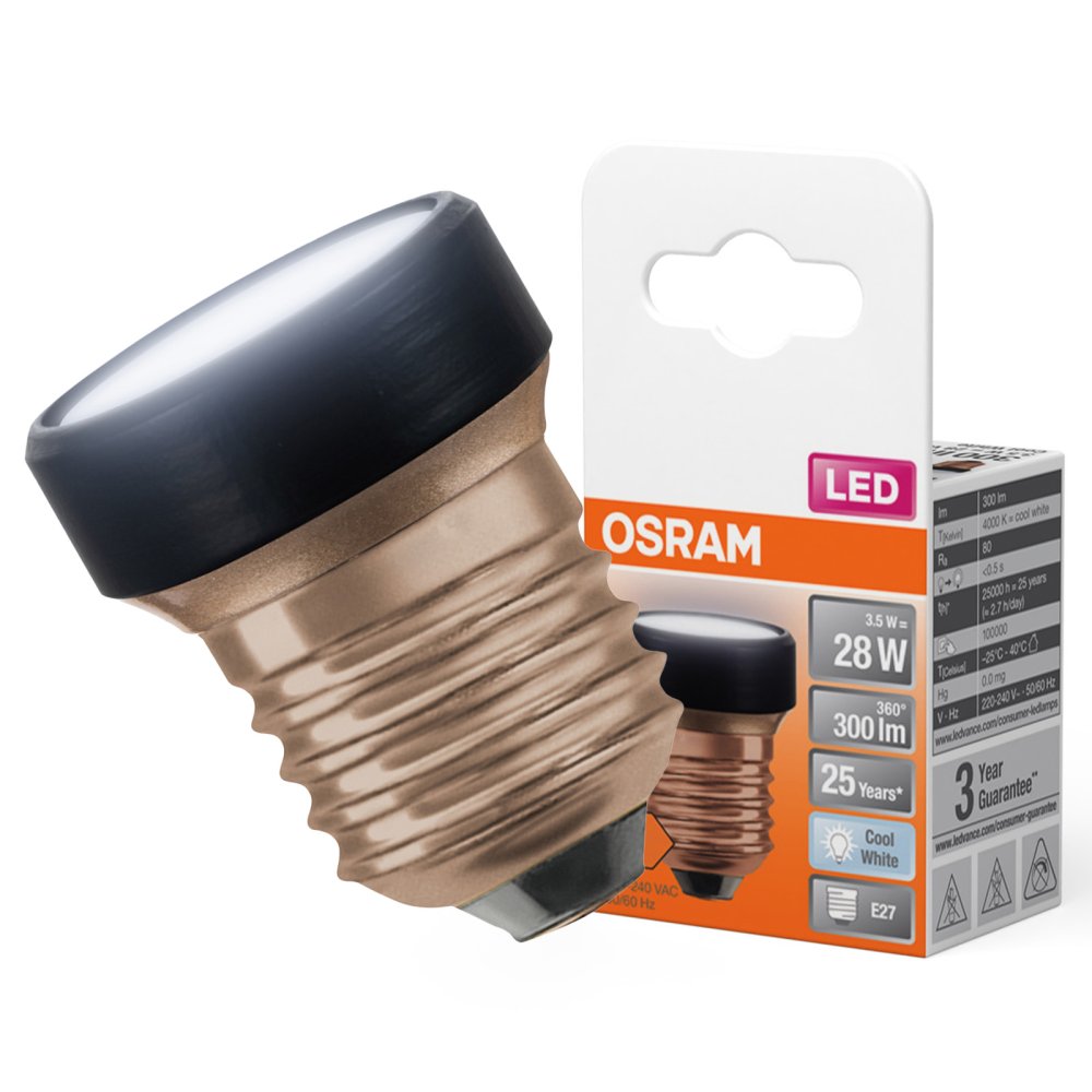 LED reflektorová žiarovka E27 3,5W = 28W 300lm 4000K Neutrálna 100° Stmievateľná FLAT LAMP Osram