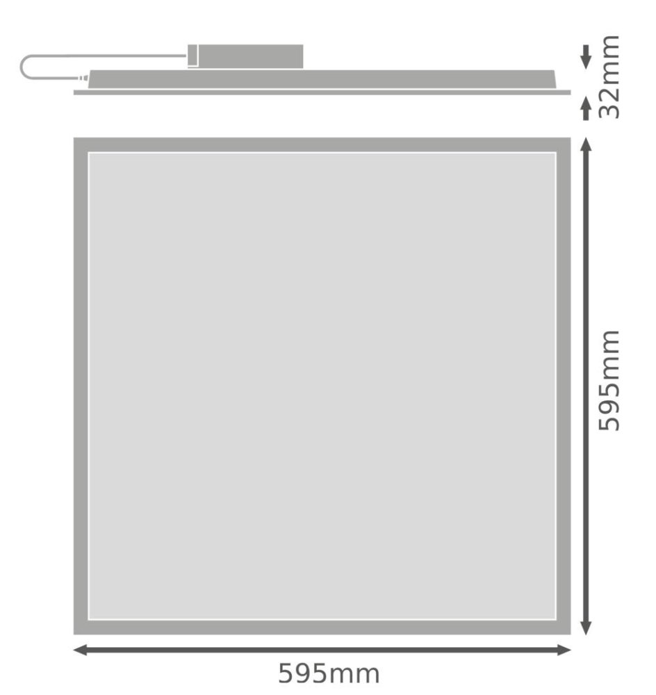 E-shop LED panel zapustený 40W 4800lm 4000K neutrálna biela 60x60cm Eco Ledvance
