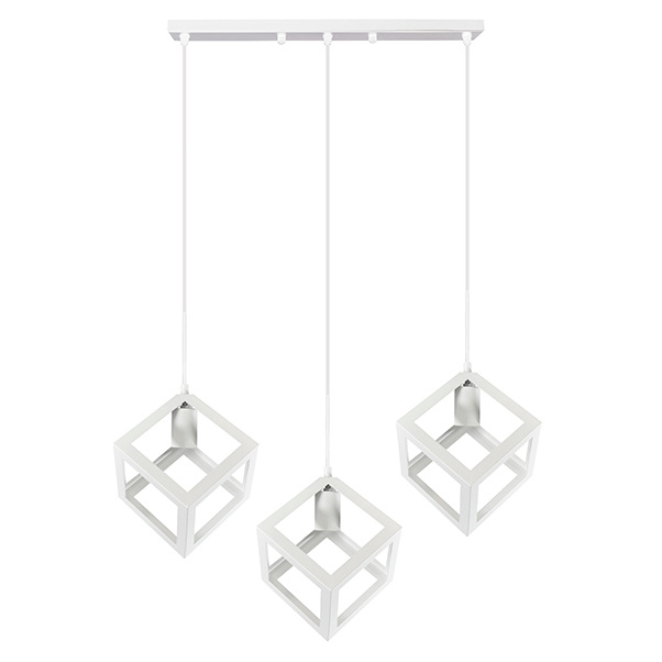 IL MIO SWEDEN Geometrické stropné závesné svietidlo 3xE27 biele - GOLDLUX (Polux)