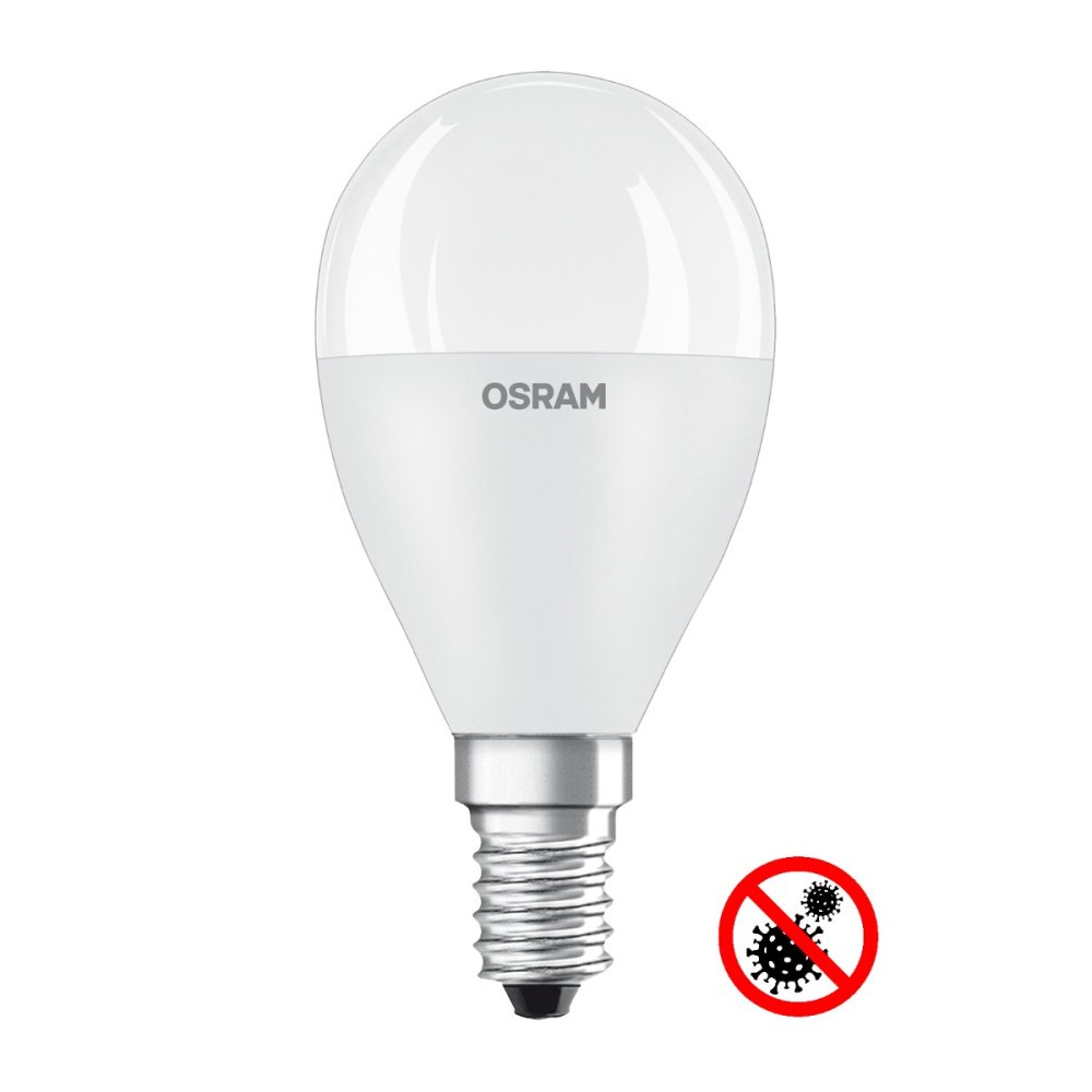 LED žiarovka E14 P45 5,5W = 40W 470lm 4000K Neutrálna 200° OSRAM ANTIBACTERIAL