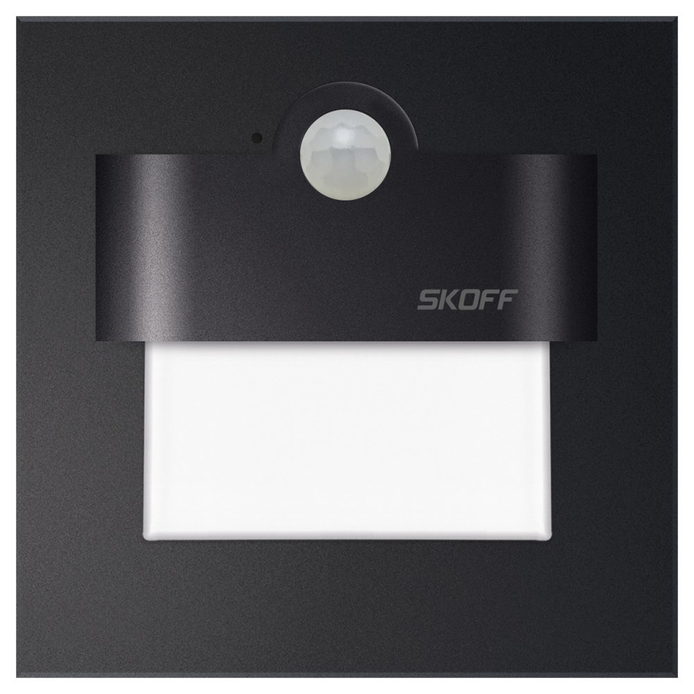 Schodiskové svietidlo LED 1W 6500K 10V DC IP20 Čierne matné TANGO so senzorom pohybu Skoff