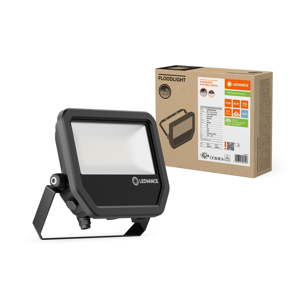 LED reflektory vonkajšie reflektory 41W 6000lm 6500K IP66 čierne reflektory Ledvance