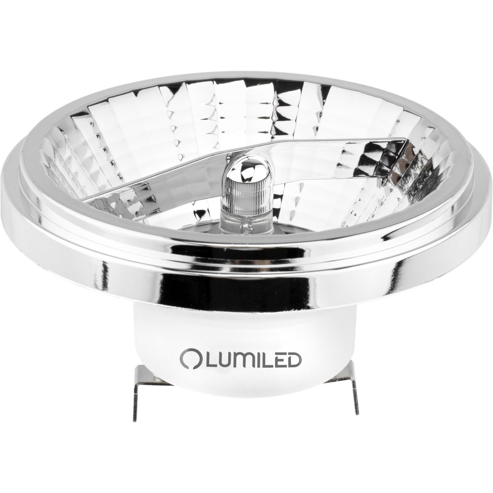 LED žiarovka G53 Reflektor AR111 10W = 75W 1055lm 4000K Neutrálna 24° 12V Strieborná LUMILED