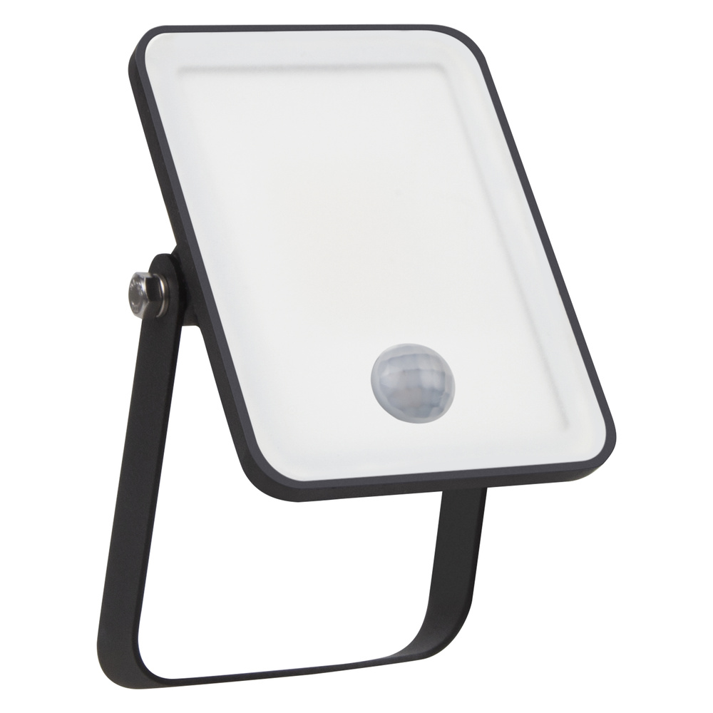 LED reflektor lampa vonkajšia halogén so senzorom pohybu a súmraku 10W 950lm 4000K neutrálna čierna IP65 Osram