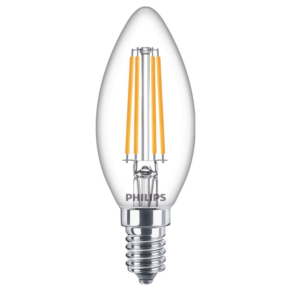 E-shop LED žiarovka E14 B35 6,5W = 60W 806lm 2700K teplé vlákno PHILIPS