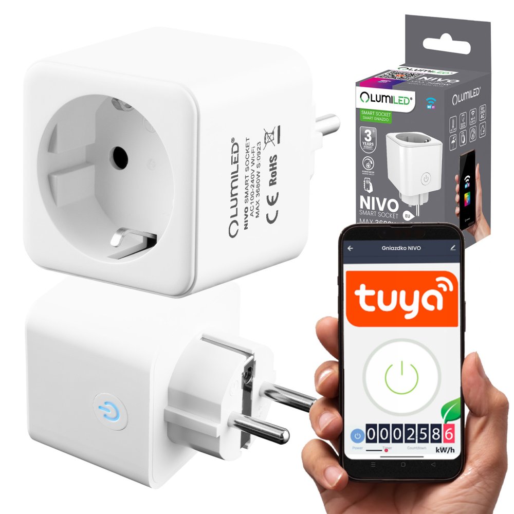 E-shop Inteligentná zásuvka WiFi Wattmeter Timer TUYA SMART NIVO LUMILED