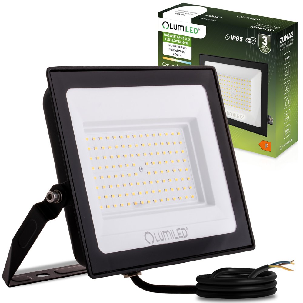 E-shop LED reflektor ZUNA2 100W 9000lm 4000K IP65 Black LUMILED