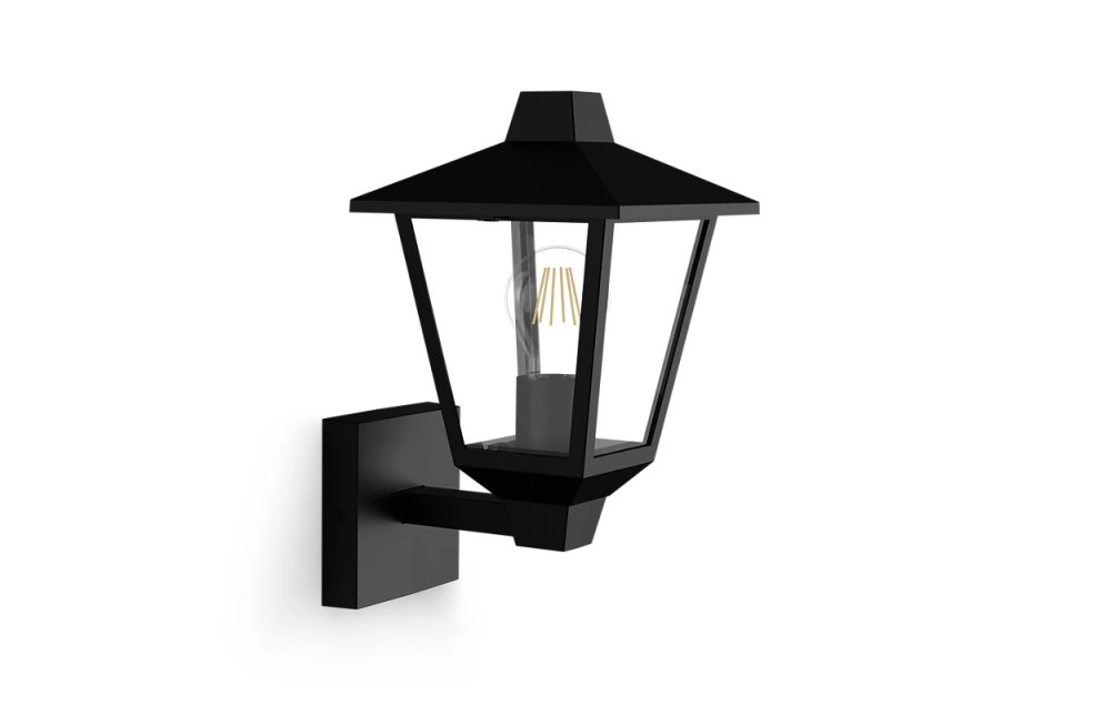 E-shop Vonkajšia lampa E27 IP44 čierna Kinno Philips