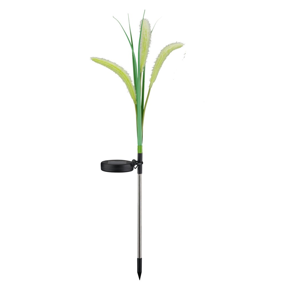 E-shop Solárna lampa čierna zelená IP44 so súmrakovým senzorom Flors Sanico Goldlux