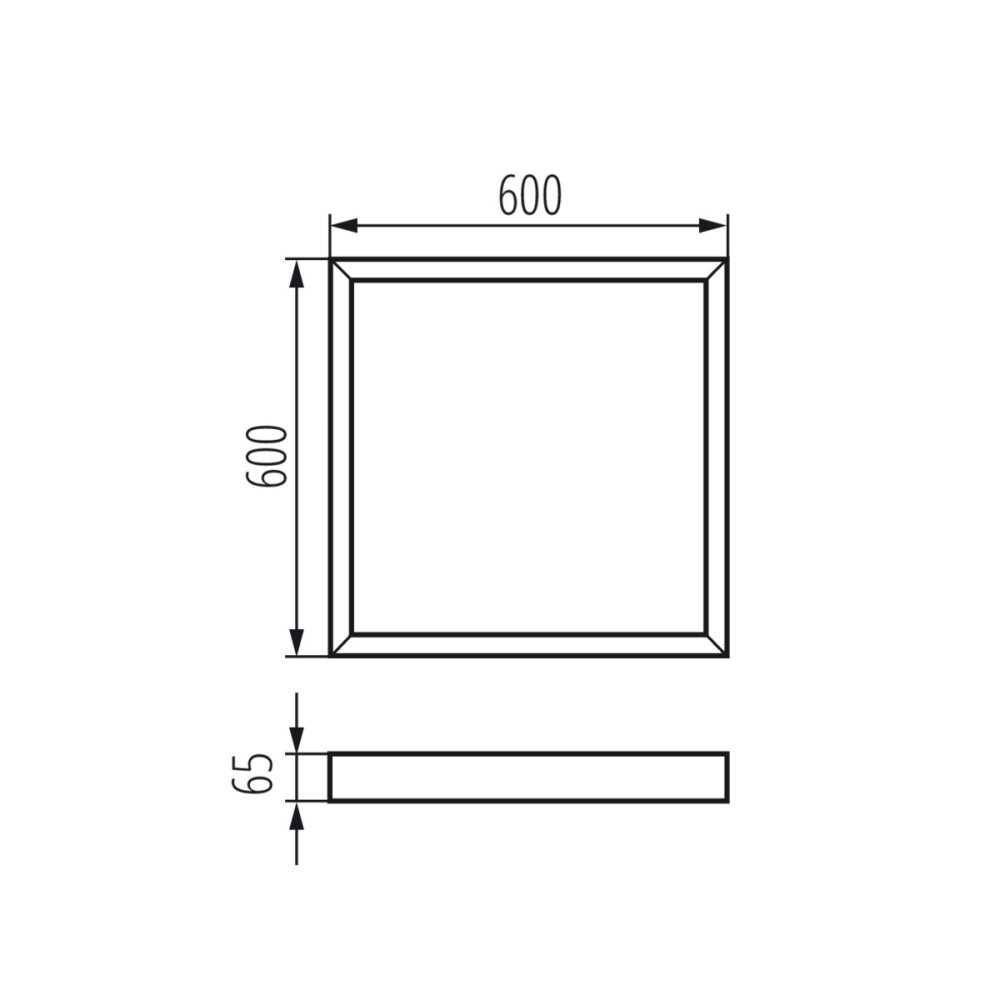 Rám na povrchovú montáž pre LED panel ADTR S-H 60 x 60 cm KANLUX