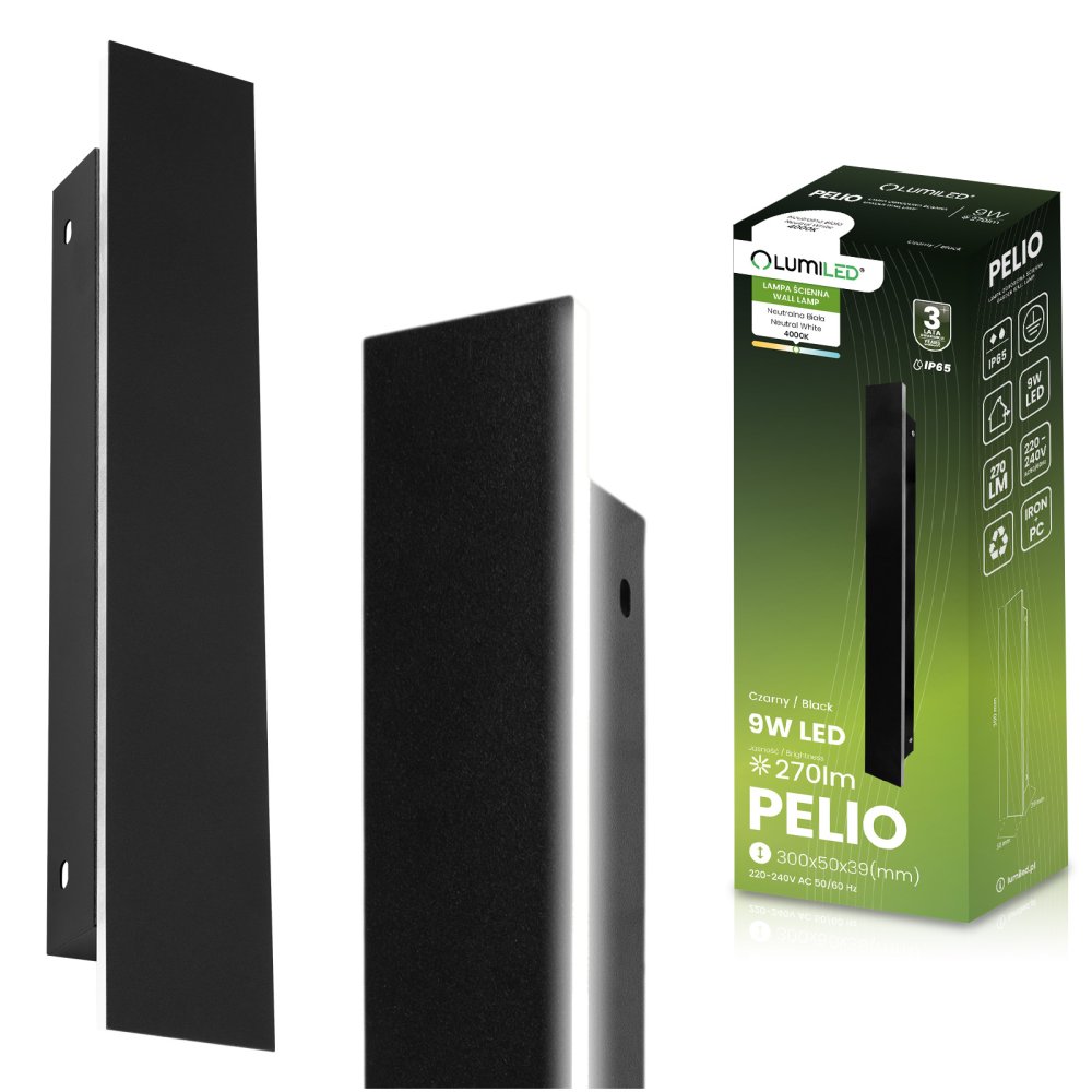 E-shop LED nástenné svietidlo PELIO 9W 4000K IP65 LUMILED