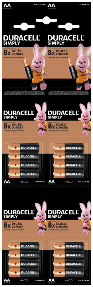 Alkalické batérie DURACELL Basic AA LR6 16ks