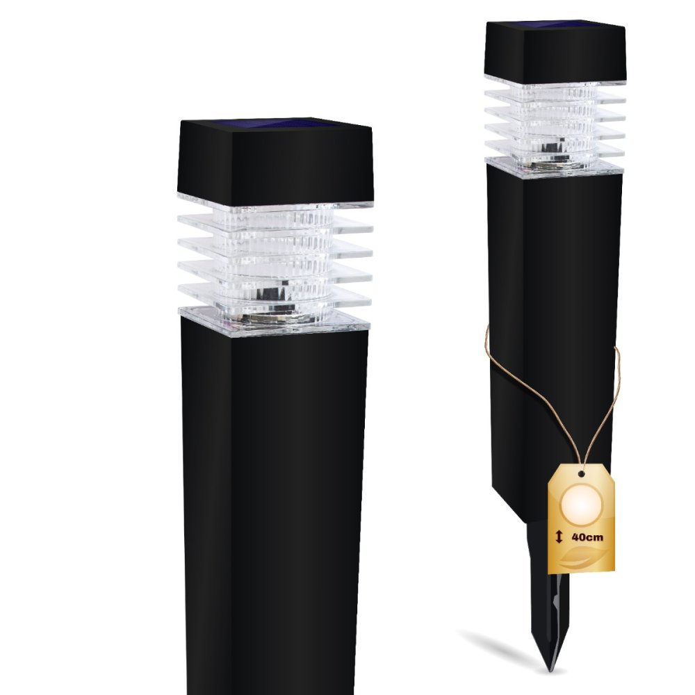 LED NARIS Solárne záhradné svietidlo poháňané stĺpikom 40cm LUMILED