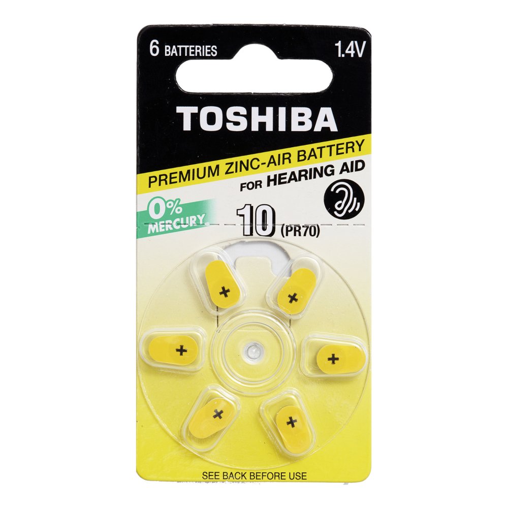 TOSHIBA PR536 1,4 V zinkové batérie Blister 6 kusov