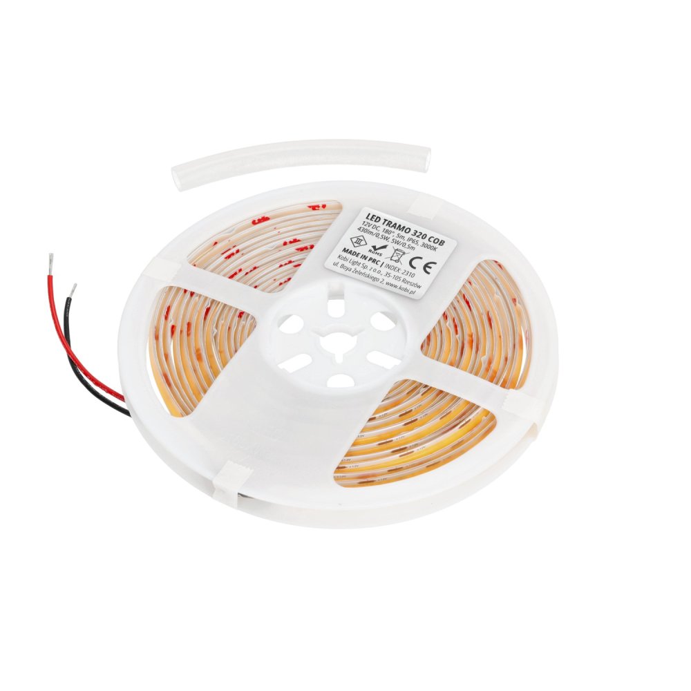 E-shop LED pásik vonkajší 5W 430lm 3000K teplá 1600LED 12V 5m IP65 CRI90 TRAMO Premium