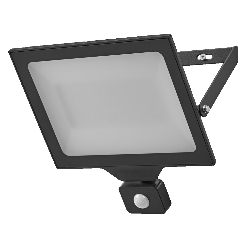 E-shop LED reflektor so senzorom pohybu a súmraku 100W 10000lm 4000K neutrálna čierny IP44 OSRAM
