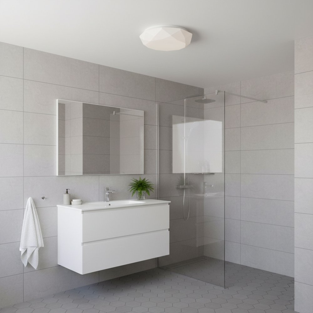 LED plafón stropný 17W 1300lm 4000K neutrálna 120° biely IP44 SELINA Goldlux
