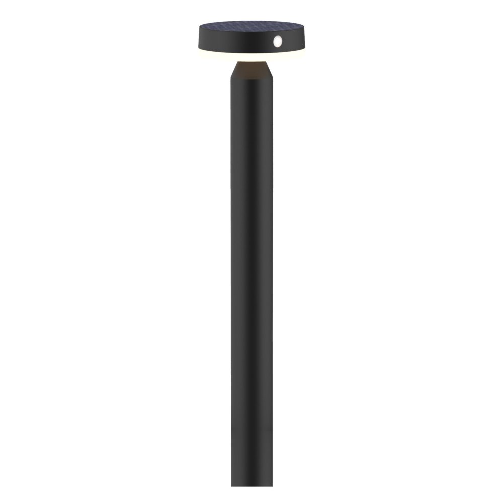 E-shop Sanico Goldlux Solárne stojace svietidlo čierne IP44 so súmrakovým senzorom Sanico