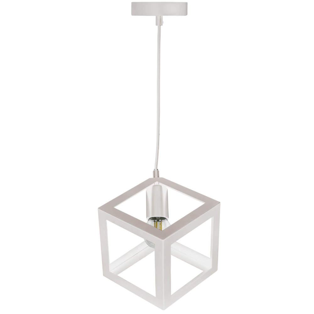 E-shop IL MIO SWEDEN Geometrické stropné závesné svietidlo 1xE27 biele - GOLDLUX (Polux)